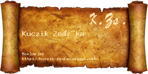 Kuczik Zsóka névjegykártya